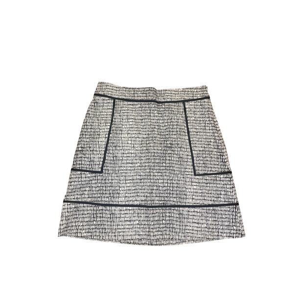 Ann Taylor Factory Black White Skirt Size 4 Pockets Preppy Academia - Picture 1 of 3